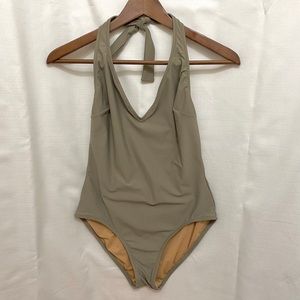J. Crew grey halter one piece swimsuit, 10